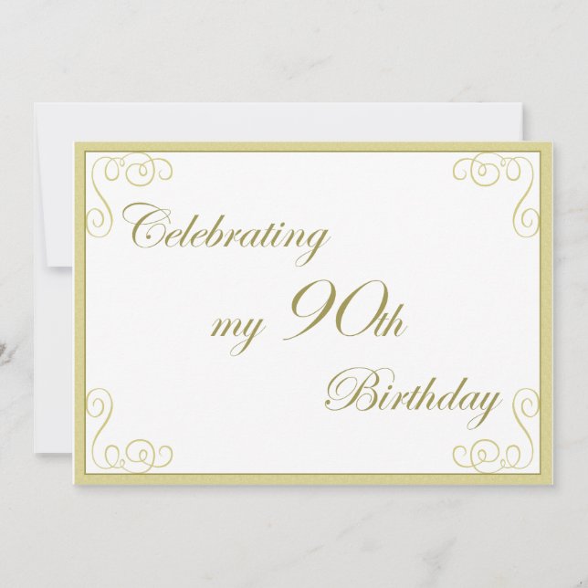 Convite de aniversário Elegante (Frente)