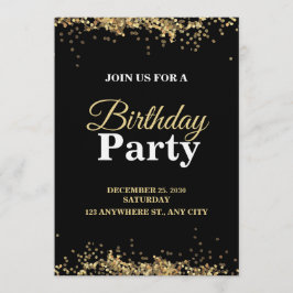 Convite de Aniversário Elegante e Personalizável C