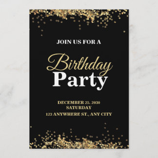 Convite de Aniversário Elegante e Personalizável C