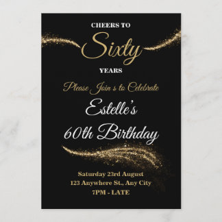 Convite de Aniversário Elegante e Personalizável S