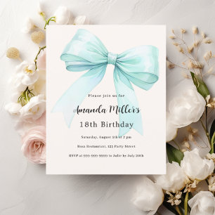 Convite de aniversário elegante para creme de arco