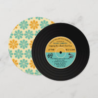 CONVITE DE ANIVERSÁRIO EM VINIL RETRÔ PARA QUALQUE