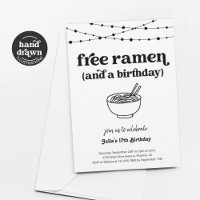 Convite de aniversário Engraçado Free Ramen