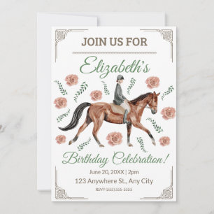 Convite de Aniversário Equestre