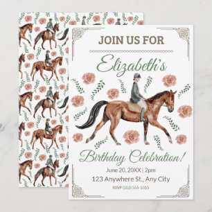 Convite de Aniversário Equestre