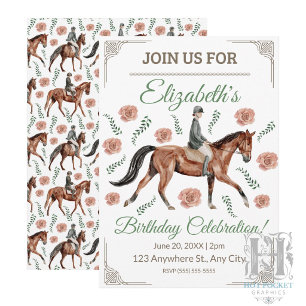 Convite de Aniversário Equestre