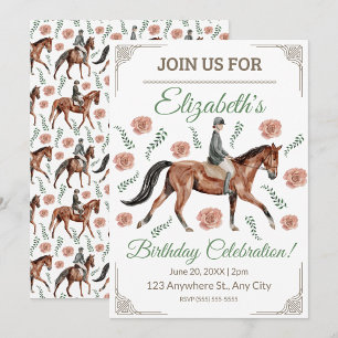 Convite de Aniversário Equestre