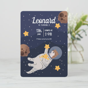 Convite de Aniversário Espacial Astronauta, Espaço