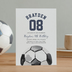 Convite de Aniversário Esportivo Menino Futebol