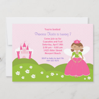 Convite de aniversário Fada Princesa