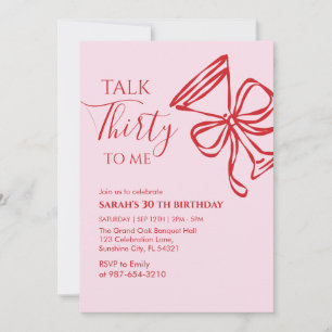 Convite de Aniversário Fale Trinta Comigo Garota d