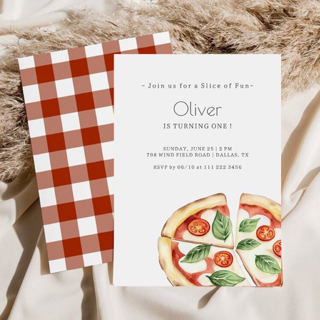 Convite de Aniversário Fatia de Pizza Divertida (Criador carregado)