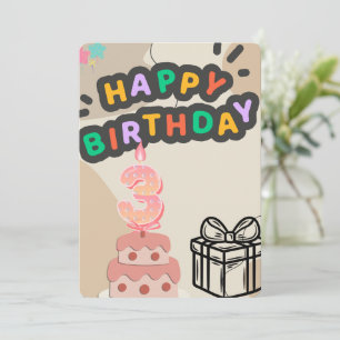 CONVITE DE ANIVERSÁRIO FELIZ