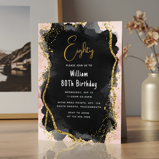 Convite De Aniversário, Feliz 80 De Bicho, Humor Adulto (Criador carregado)