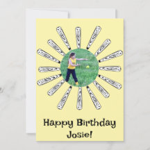 Convite de aniversário feliz para a flor de softba