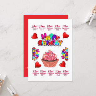 Convite de aniversário feliz para feliz dia de os 