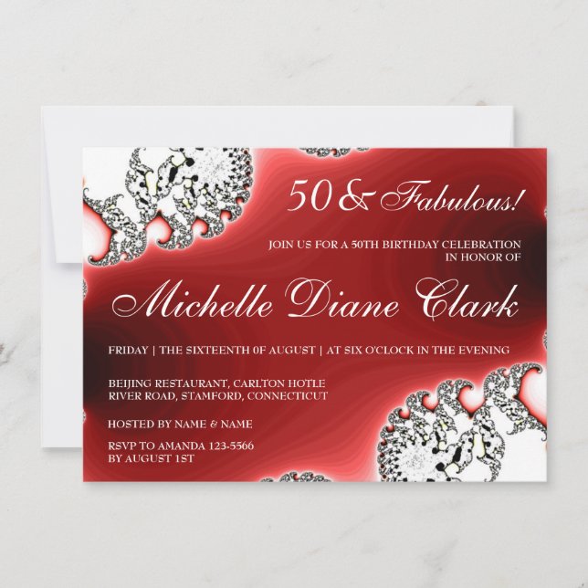 Convite de Aniversário Feminino Joia Brilhante Ver (Frente)