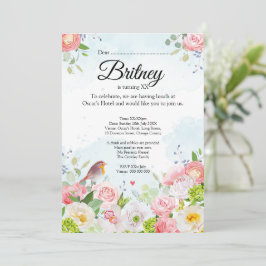 Convite de Aniversário Feminino Personalizável – E