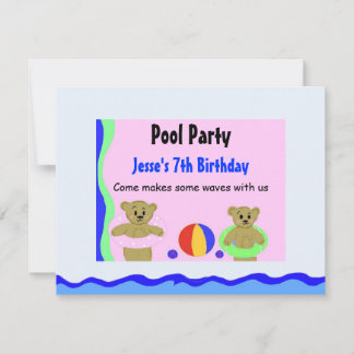 Convite de Aniversário Festa na Piscina