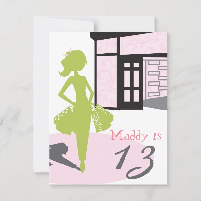 Convite de aniversário - Festa no shopping (Frente)