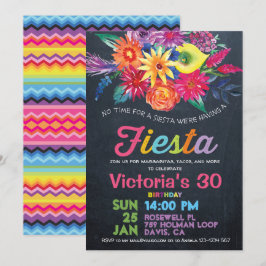 Convite de aniversário Fiesta