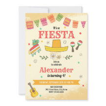 Convite de aniversário Fiesta
