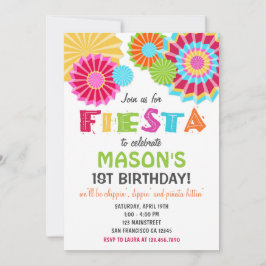 Convite de aniversário Fiesta Mexicano
