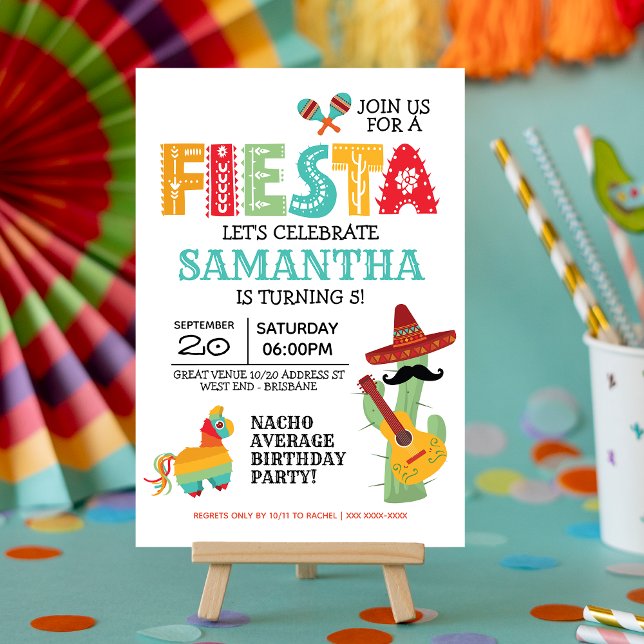 Convite de aniversário Fiesta mexicano (Criador carregado)