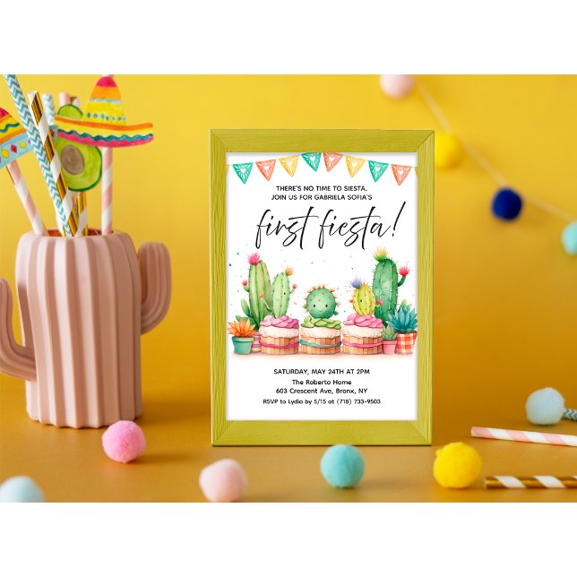 Convite de Aniversário Fiesta para Qualquer Idade (Criador carregado)