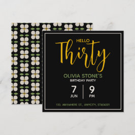 Convite de Aniversário Floral | Cartão Personaliza