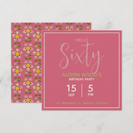 Convite de Aniversário Floral | Cartão Personaliza