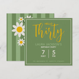 Convite de Aniversário Floral | Cartão Personaliza