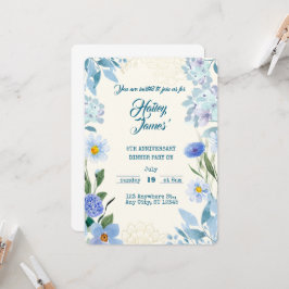 Convite de Aniversário Floral Doce para Crianças
