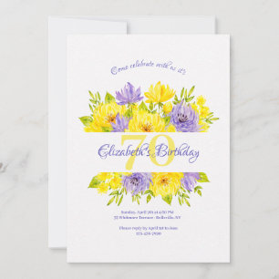 Convite de Aniversário Flores da Primavera