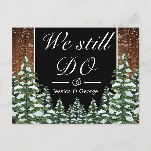 Convite de Aniversário Floresta Nevada Ainda Fazem (Frente)