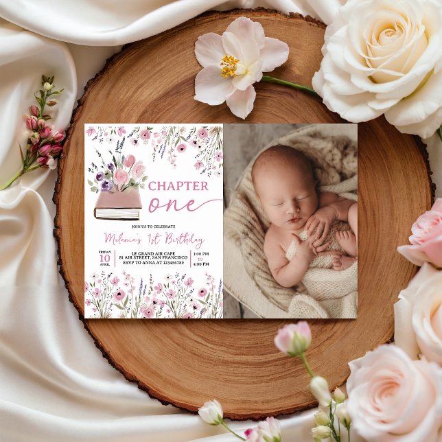Convite de Aniversário Foto Capítulo Um do Livro d (Criador carregado)