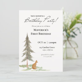 Convite de aniversário Fox