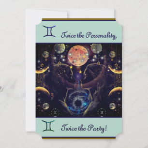 Convite de aniversário Gemini