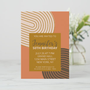 Convite de Aniversário Geométrico
