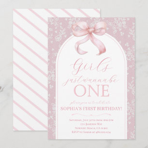 Convite de Aniversário Girls Just Wanna Be ONE