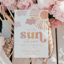 Convite de Aniversário Girly Little Sunshine