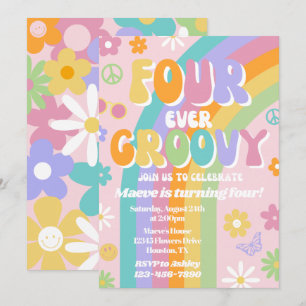 Convite de Aniversário Groovy para Sempre