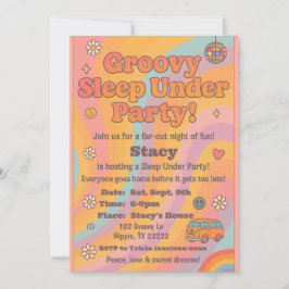 Convite de Aniversário Groovy Sleep Under
