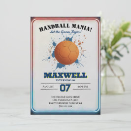 Convite de Aniversário Handball Mania