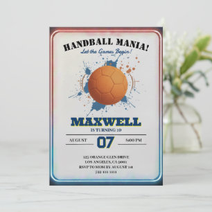 Convite de Aniversário Handball Mania