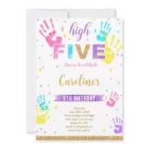 Convite de Aniversário High Five