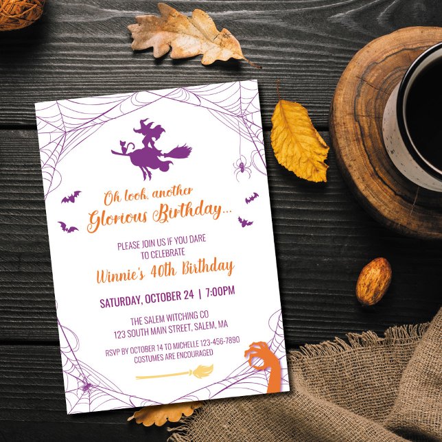 Convite de Aniversário Hocus Pocus (Criador carregado)