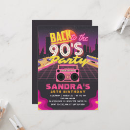 convite de aniversário Ideias dos anos 90 e 80
