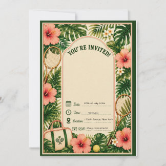 Convite de Aniversário Impressões Tropicais de Tên