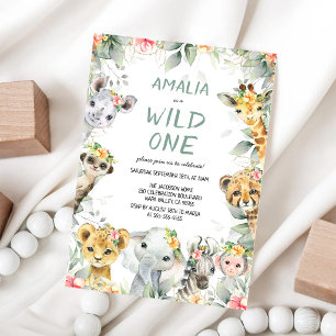 Convite de Aniversário Infantil Animais Safari Wil